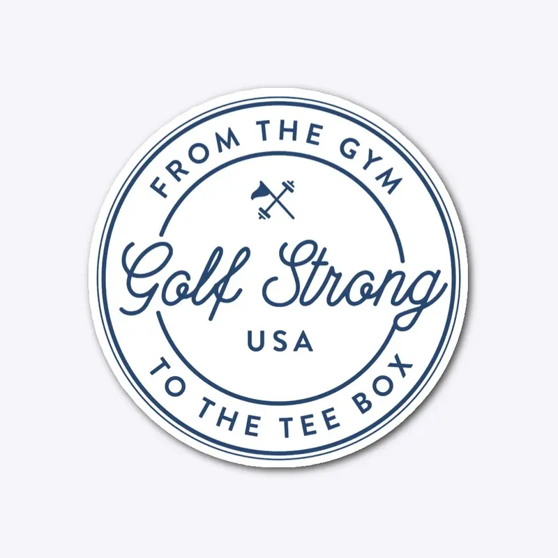 Golf Strong Circle Sticker